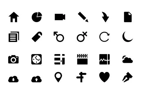 Universal Web and Mobile Vector Icons Stock Illustration