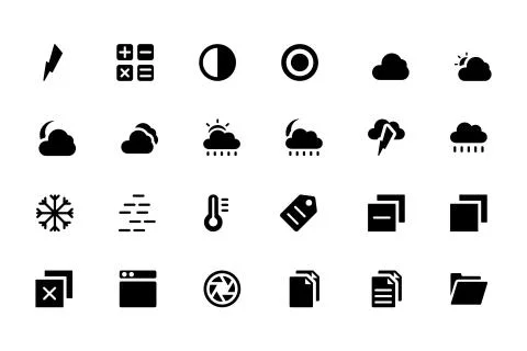Universal Web and Mobile Vector Icons Collection Stock Illustration