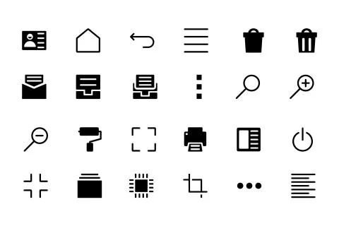 Universal Web and Mobile Vector Icons Pack Stock Illustration
