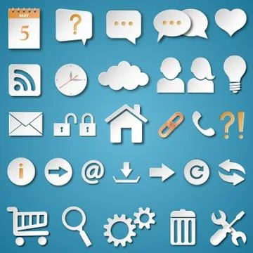 Universal Web Icons Set Illustrazione stock