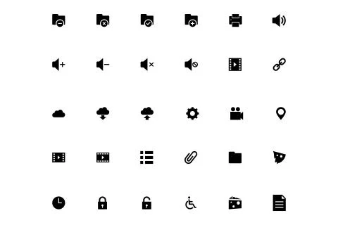 Universal Web Icons Set Stock Illustration