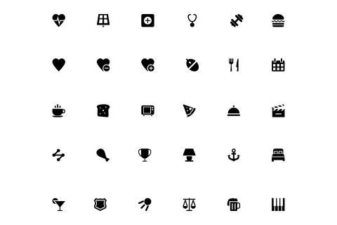 Universal Web Icons Set Stock Illustration