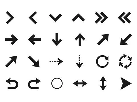 Universal Web Navigation Icon Set Silhouette and Vector Illustration Stock Illustration