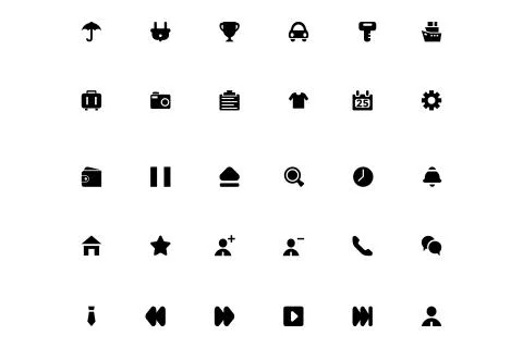 Universal Website Icons Collection Illustrazione stock