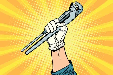 Universal wrench, hand master professional Stock Illustration