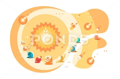 Universe and Solar system Stock Illustration