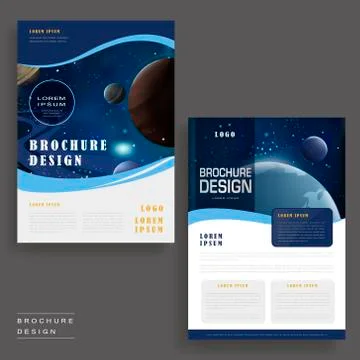 Universe brochure template Stock Illustration