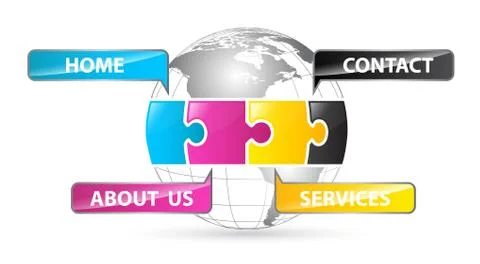 Universe of cmyk Stock Illustration