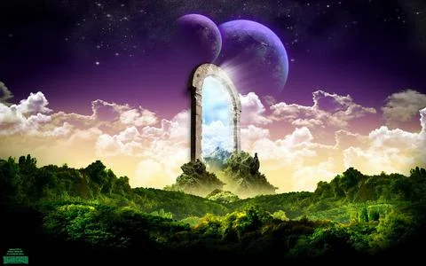 Universe-door Stock Illustration