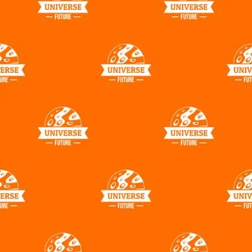 Universe future pattern vector orange Stock Illustration