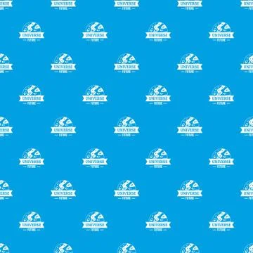 Universe future pattern vector seamless blue Stockillustratie
