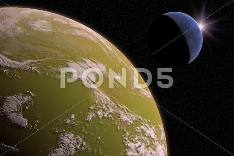 Universe landscape Stock Illustration