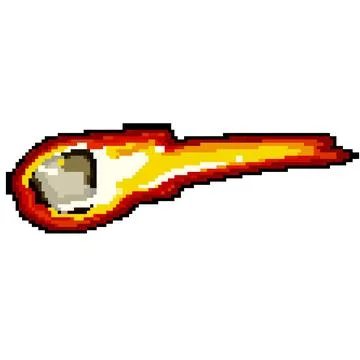Universe meteor pixel art vector illustration Stock Illustration