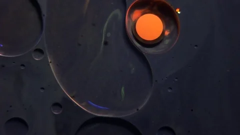 Universe of moving colour bubbles. Abstract pattern. Fantastic paint moving in Stock Footage 85135557