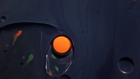 Universe of moving colour bubbles. Abstract pattern. Fantastic paint moving in Stock Footage 85136948