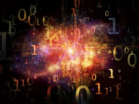 Universe of Numbers Stock Illustration
