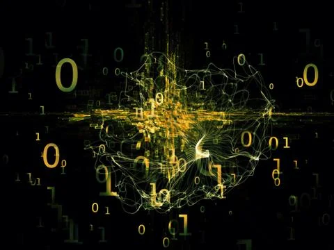 Universe of Numbers Stock Illustration