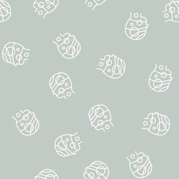 Universe philosophy line seamless pattern Stock Illustration