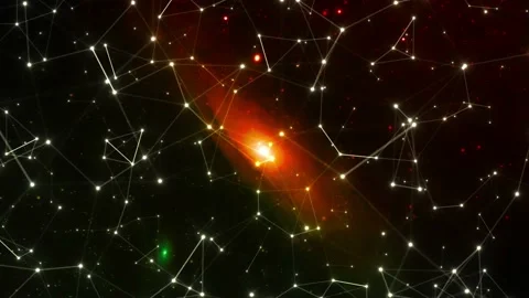Universe Space Star Background Connection Scientific and Technology Plexus Stock Footage 232065172