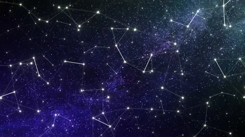 Universe Space Star Background Connection Scientific and Technology Plexus Stock Footage 232066744