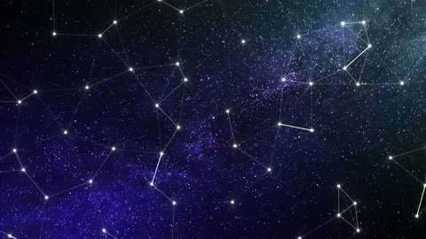 Universe Space Star Background Connection Scientific and Technology Plexus Stock Footage 232066963
