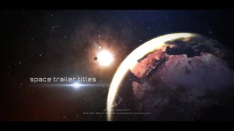 Universe Space Trailer 스톡 After Effects