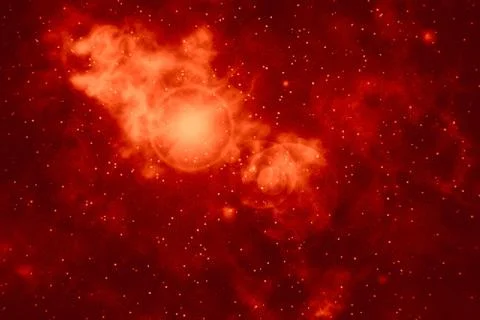 Universe supernova  red Stock Illustration
