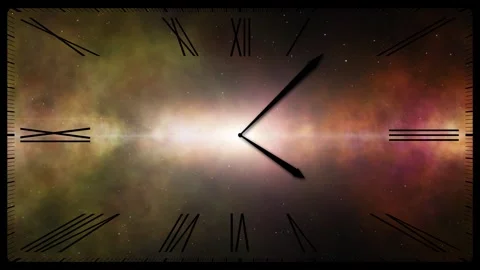 Universe time clock endless loop animation background Stock Footage 338105667