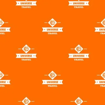 Universe travel pattern vector orange Illustrazione stock
