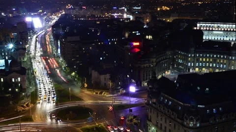 Universitate Square Bucharest Timelapse Stock Footage 47770672