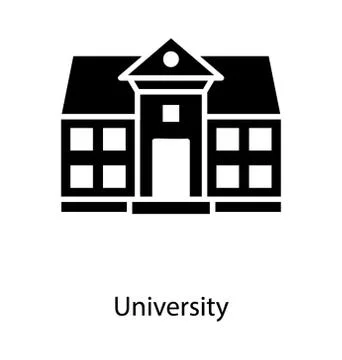 University Academic Building Ilustración de archivo