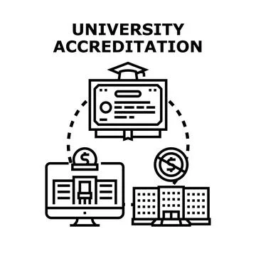 University accreditation process for education programs Stock Illustration