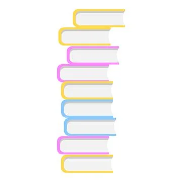 University book stack icon, cartoon style Stock Illustration