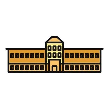 University building icon concept representing education and college Stock Illustration