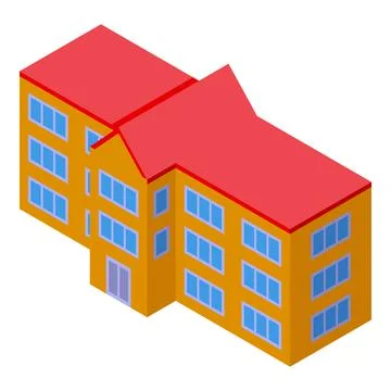 University building icon isometric vector. Finance department Ilustración de archivo