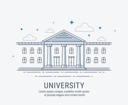 University building Stock Illustration