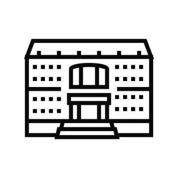 University building line icon vector illustration Ilustración de archivo