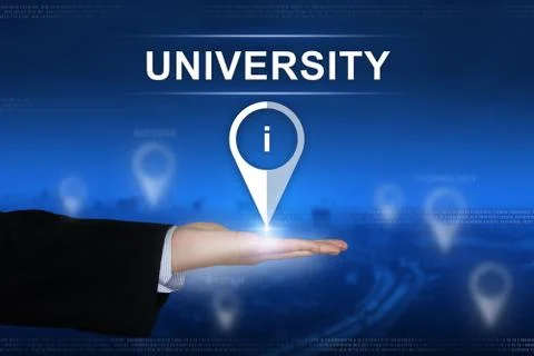 University button on blurred background Stock Photos