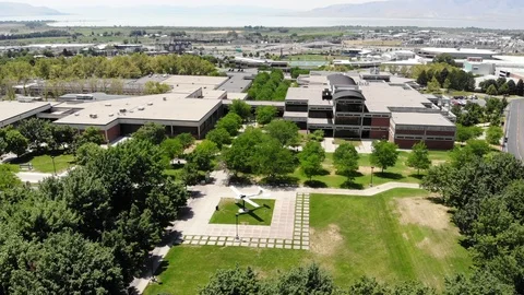 University campus | Drone Footage Stock Footage
