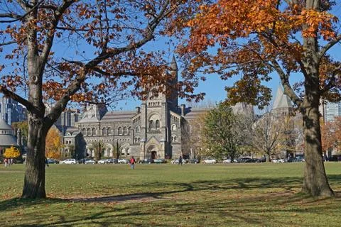 University campus in fall Stock Photos
