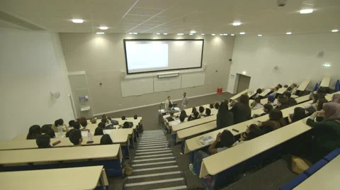 University College School Lecture Hall Theatre Stock Footage