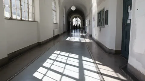 University corridor Stock Footage 24633181
