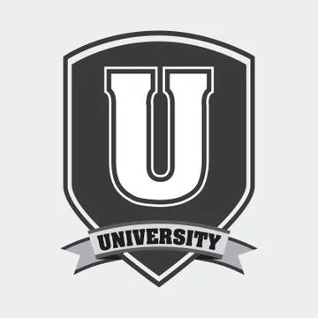 University design over white background vector illustration 스톡 일러스트