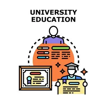 University education program achieving graduation and career success 库存插图