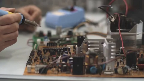 University Electronic Technology Science Research Laboratory Education Vídeo Stock 127615668