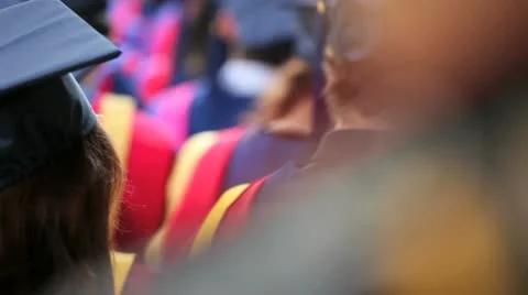 University graduates Stockbeeldmateriaal 13959778