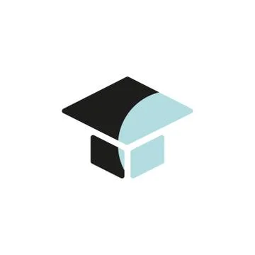 University hat icon, logo, vector Stock Illustration