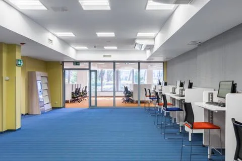University interior with computer area Stock-Fotos