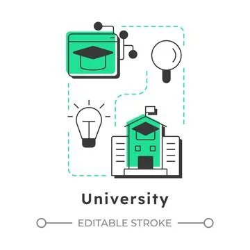 University modern linear concept icon Stock Illustration
