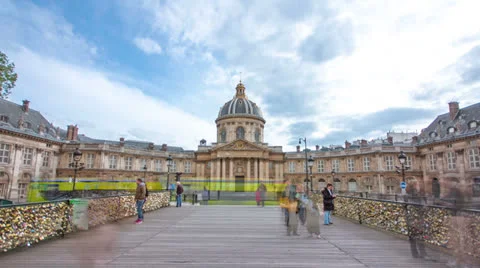 University of Paris Hyperlapse Stock Footage 25137465